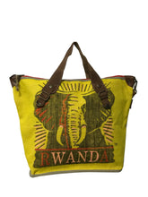 Lade das Bild in den Galerie-Viewer, HOGACA coole Damen-Handtasche aus wiederverwendeten Kaffeebohnen-Leinensack Mod.4&quot; Elefant&quot;, in 9 tollen Farben
