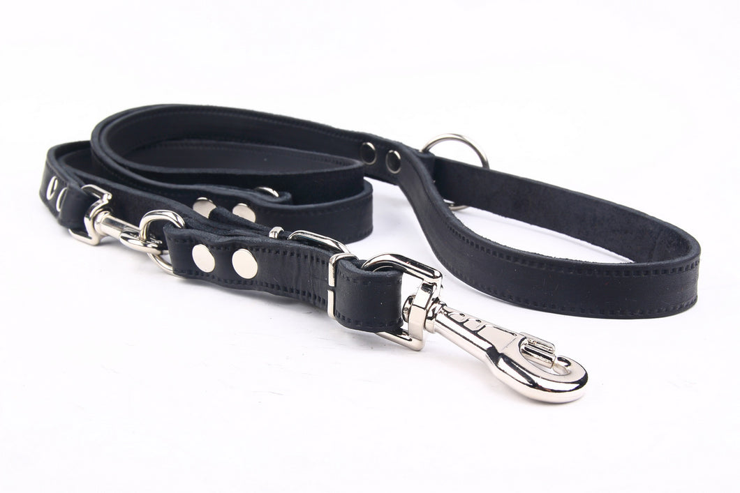 HOGACA weiche Echt-Leder-Hunde-Leine, Typ 923, 12 mm x 220 cm lang.