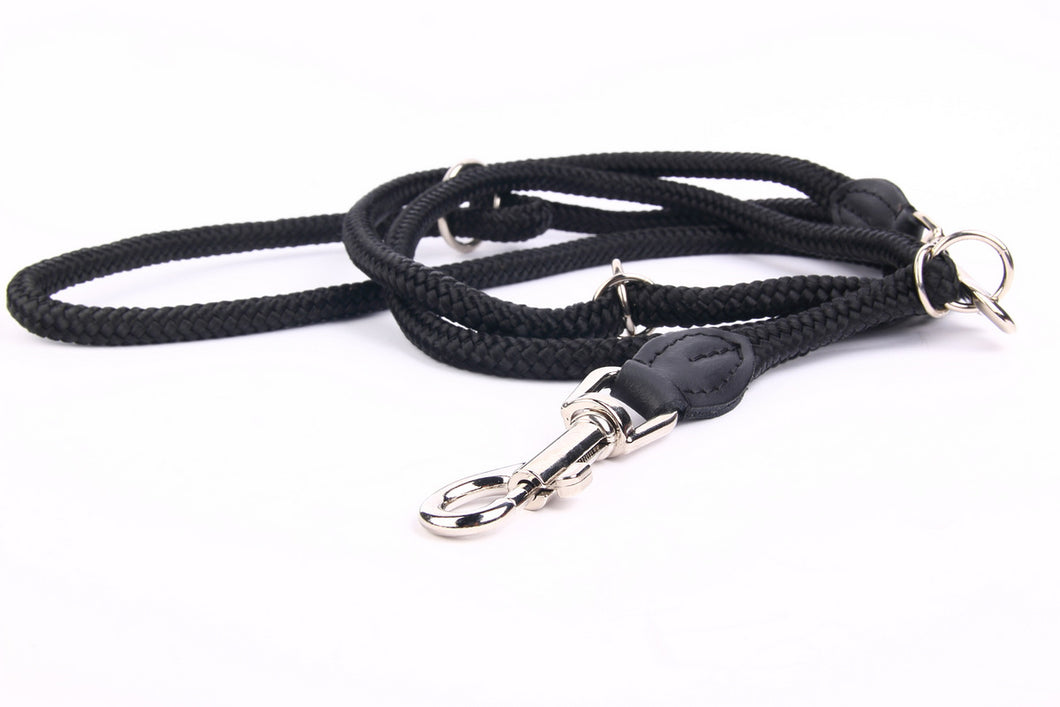 HOGACA Hunde-Leine 021 aus rundem geflochten Textil-Band ø 10 mm / 220 cm lg.