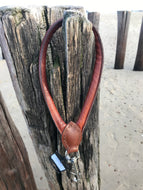 HOGACA Echt-Leder-Kurz-Führ-Hundeleine 508 ø10 mm x 30 cm lang in braun und schwarz