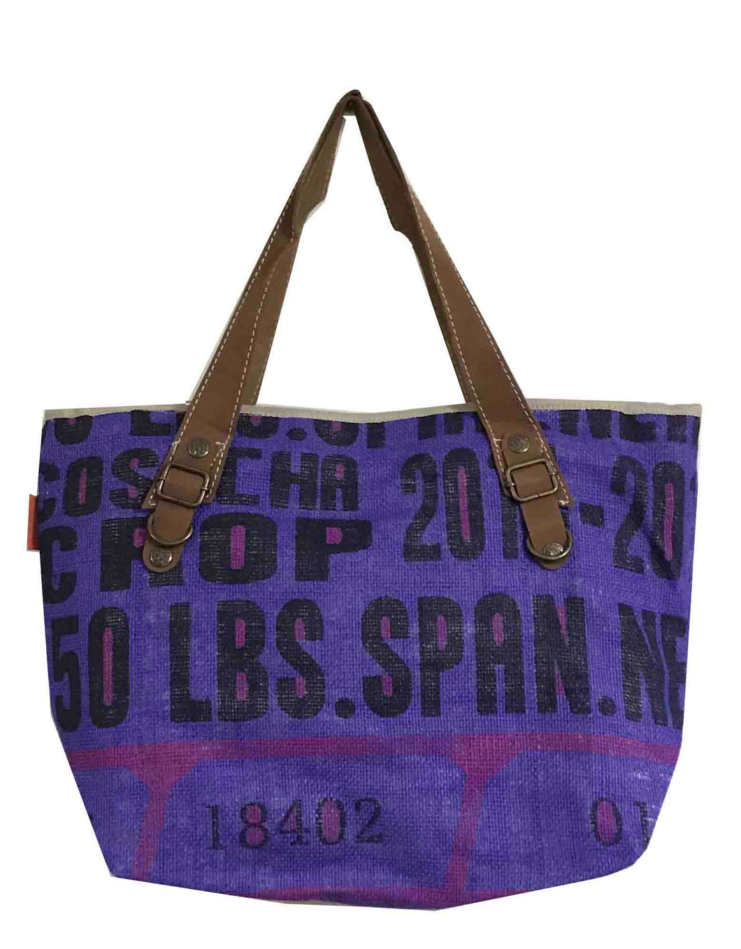 HOGACA coole Damen-Handtasche aus wiederverwendeten Kaffeebohnensack-Leinen Mod.3 