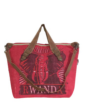 Lade das Bild in den Galerie-Viewer, HOGACA coole Damen-Handtasche aus wiederverwendeten Kaffeebohnen-Leinensack Mod.4&quot; Elefant&quot;, in 9 tollen Farben
