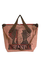 Lade das Bild in den Galerie-Viewer, HOGACA coole Damen-Handtasche aus wiederverwendeten Kaffeebohnen-Leinensack Mod.4&quot; Elefant&quot;, in 9 tollen Farben
