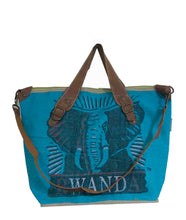 Lade das Bild in den Galerie-Viewer, HOGACA coole Damen-Handtasche aus wiederverwendeten Kaffeebohnen-Leinensack Mod.4&quot; Elefant&quot;, in 9 tollen Farben
